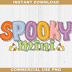Groovy halloween spooky mini sublimation png trick or treat png halloween diy shirt file cute kids halloween design vintage scary boo png