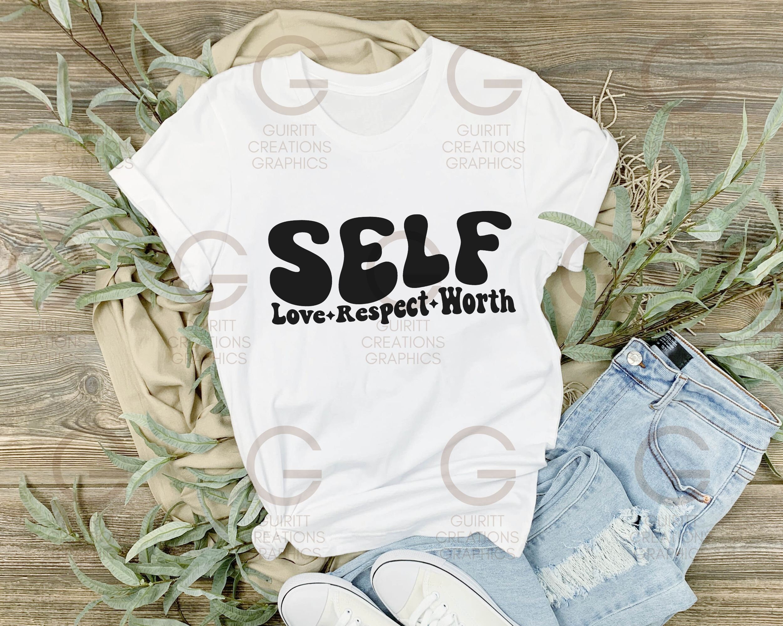 Self Love Svg & Png Groovy Motivational Message Svg Retro Trendy Mental ...