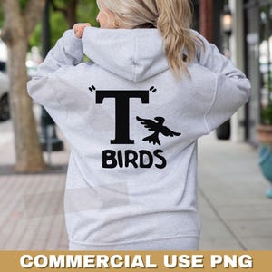 T birds svg grease svg vintage svg halloween lazy costume svg instant download halloween party movie sublimation file black birds png file image 9