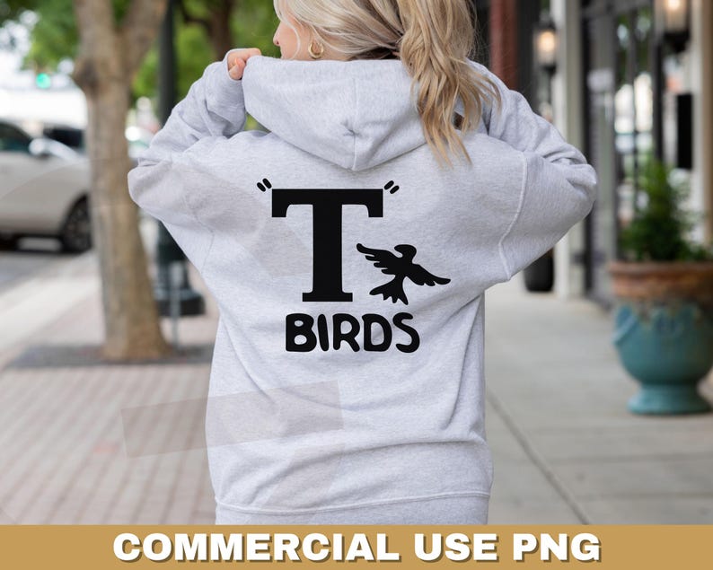 T birds svg grease svg vintage svg halloween lazy costume svg instant download halloween party movie sublimation file black birds png file image 9