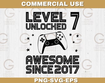 Level 1 Unlocked Birthday SVG, Gamer First Birthday (digital