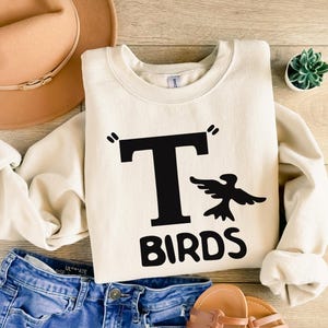 T birds svg grease svg vintage svg halloween lazy costume svg instant download halloween party movie sublimation file black birds png file image 12