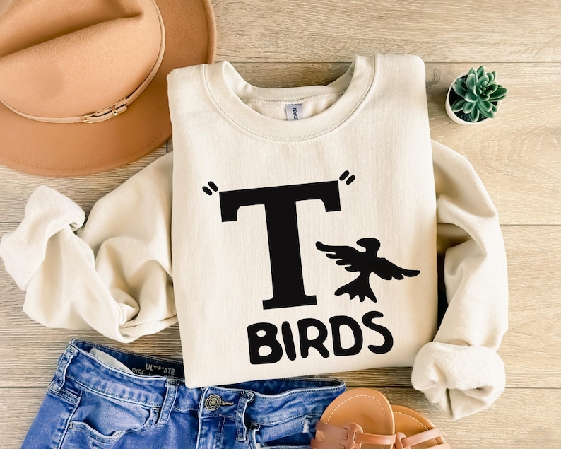 T birds svg grease svg vintage svg halloween lazy costume svg instant download halloween party movie sublimation file black birds png file image 12