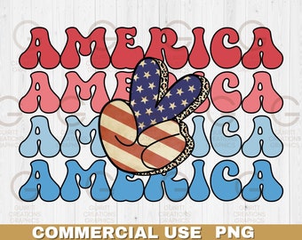 Amerika Peace Zeichen png 4th of july Sublimationsdatei USA Beleuchtung png Retro amerikanische Flagge png patriotisch png Memorial Day Stars and Stripes