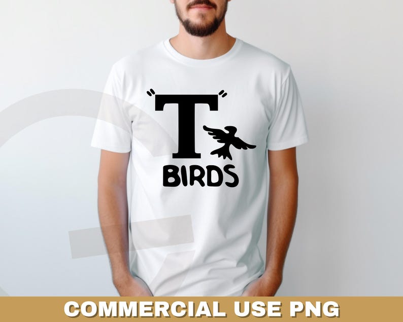 T birds svg grease svg vintage svg halloween lazy costume svg instant download halloween party movie sublimation file black birds png file image 8