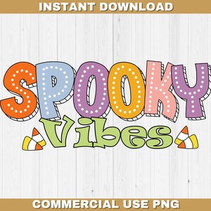 Groovy halloween spooky vibes sublimation png trick or treat png halloween diy shirt file cute halloween design digital file candy corn png