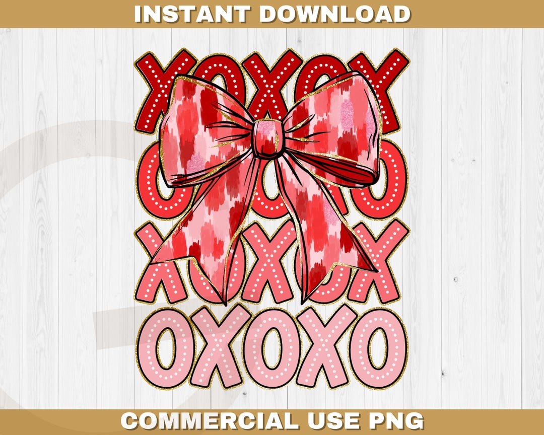 Xoxo Valentines Day Sublimation Png, Cute Brushstrokes Valentines Day ...