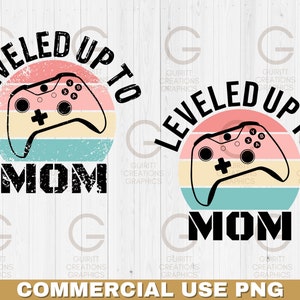 nivelado para mãe normal e angustiada png, anúncio de novo bebê, nova mãe jogadora para ser png, pacote retrô de mãe de jogos png, pôr do sol rosa suave