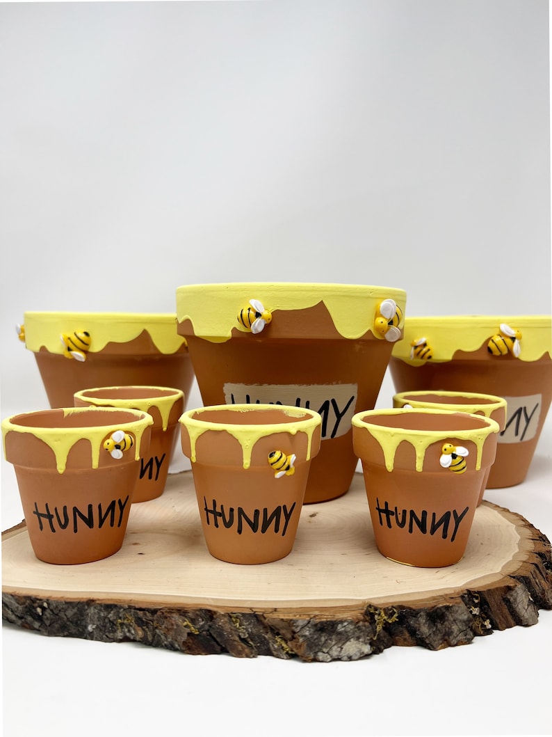 Winnie the Pooh Terracotta Hunny Pots Centerpieces , Honey Pot Party