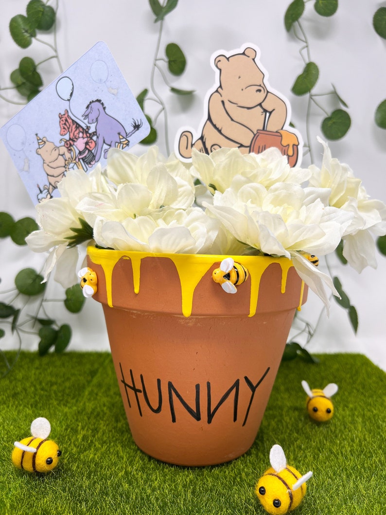 Winnie the Pooh Terracotta Hunny Pots Centerpieces , Honey Pot Party