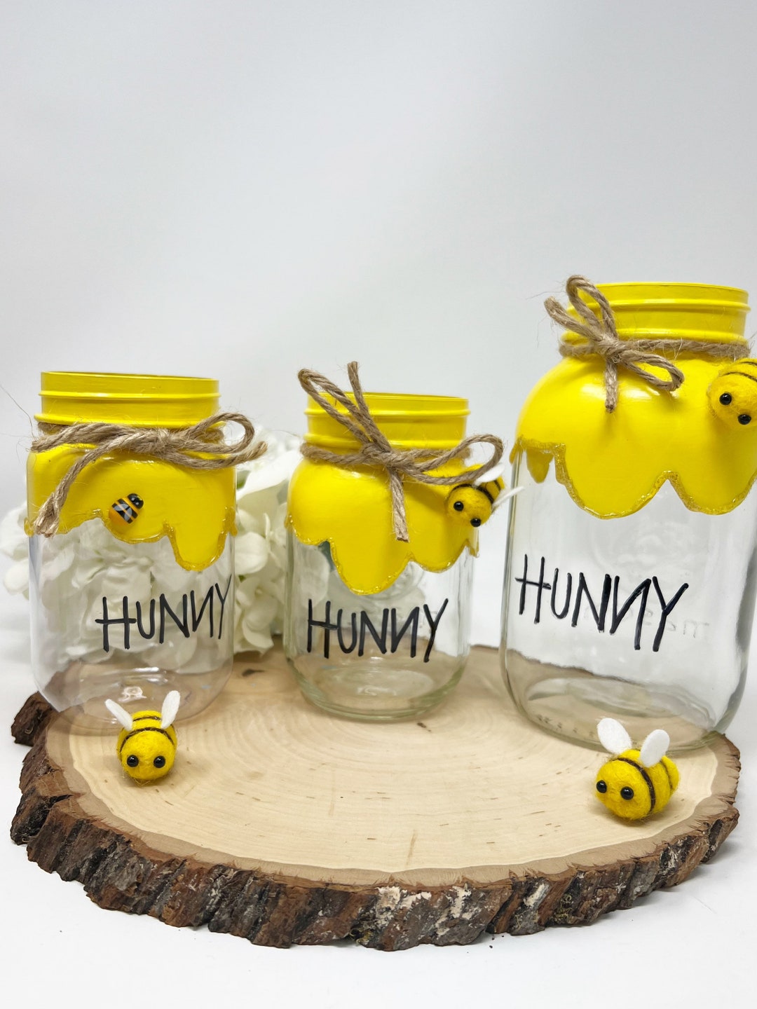 Mason Jar Hunny Pot Centerpiece Quart Size Mason Jar Etsy