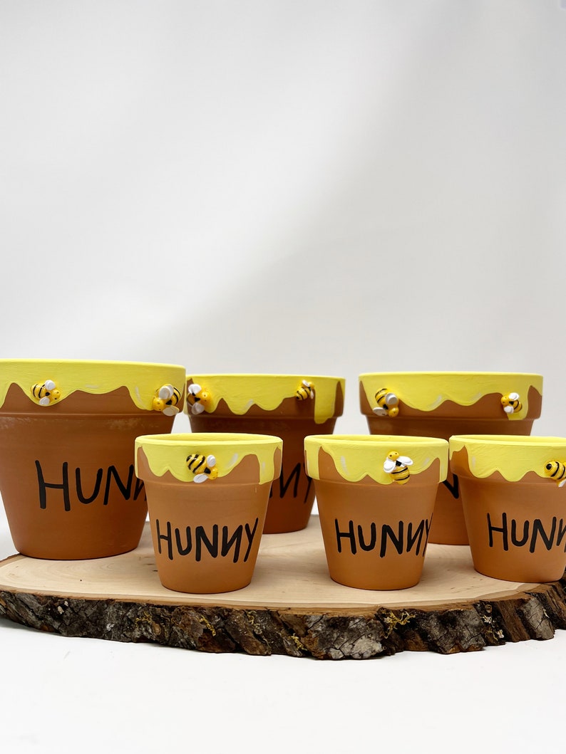 Winnie the Pooh Terracotta Hunny Pots Centerpieces Honey Pot Etsy