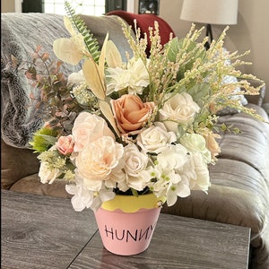 Winnie the Pooh Terra Cotta Hunny Pots Centerpieces Party Favors for Birthdays , Baby Shower Hunny Pot Centerpieces, Bear Theme Centerpieces