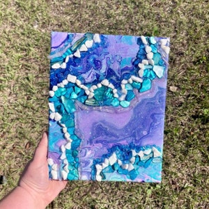 Resin/Acrylic Pour Painting - “Geode” (Orginal)