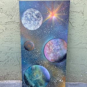 Spray Paint Art - “Burst” Original Painting
