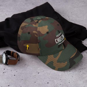 Camo Baseball Dad Hat, Christian Embroidered Cap