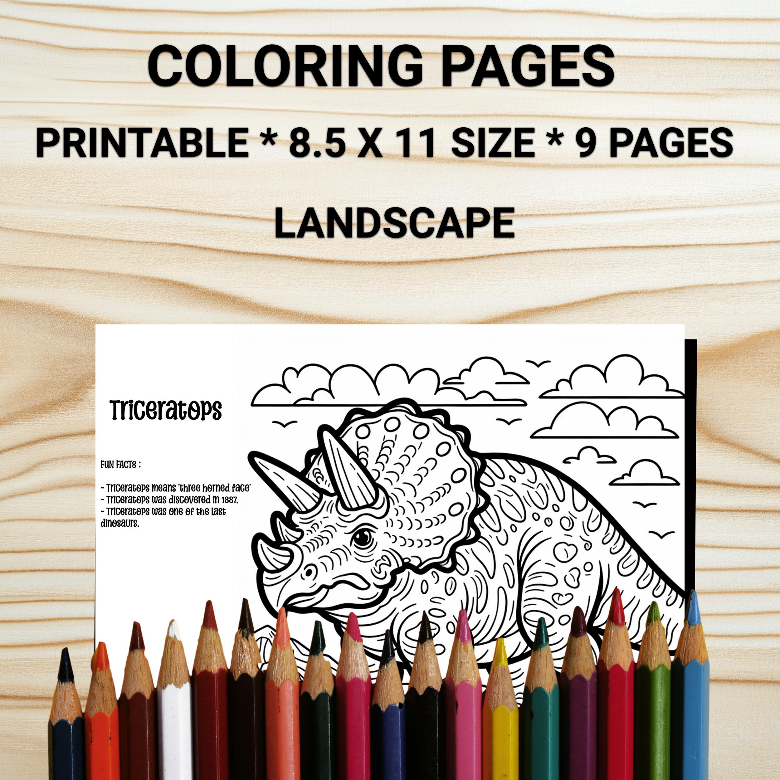 Dinosaur Coloring Pages: Fun Activity Sheet for Kids (digital Download ...