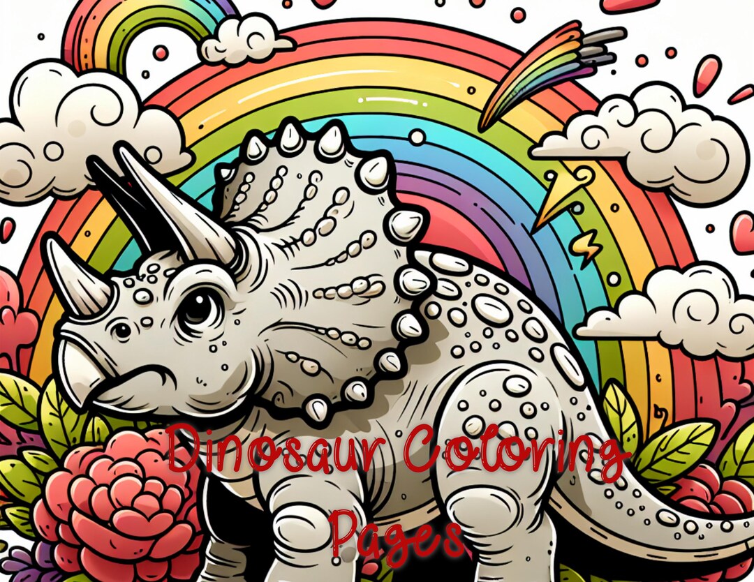 Dinosaur Coloring Pages: Fun Activity Sheet for Kids (digital Download ...