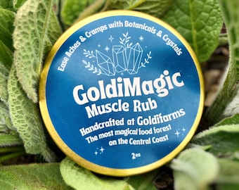 GoldiMagic Muscle Rub for Jubilant Joints and Muscles, made with Comfrey and Menthol Crystals