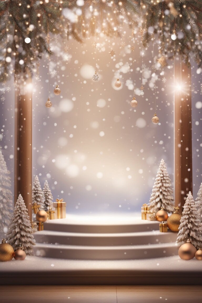 Deck the Halls With Festive Christmas Digital Backgrounds for Photoshop Perfect for Holiday 