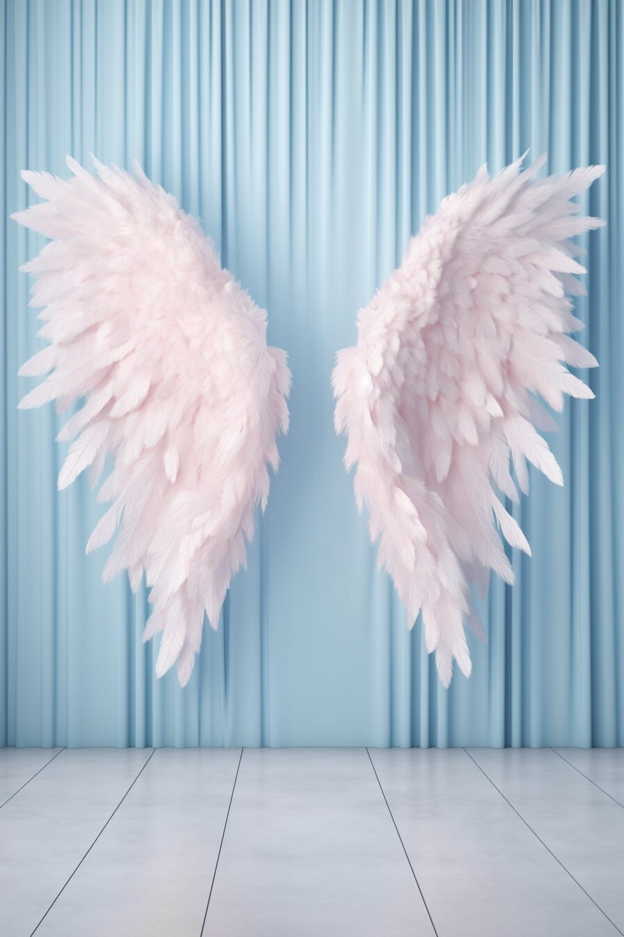 Angel Wings Maternity Digital Backdrop Overlays, Wings Digital ...