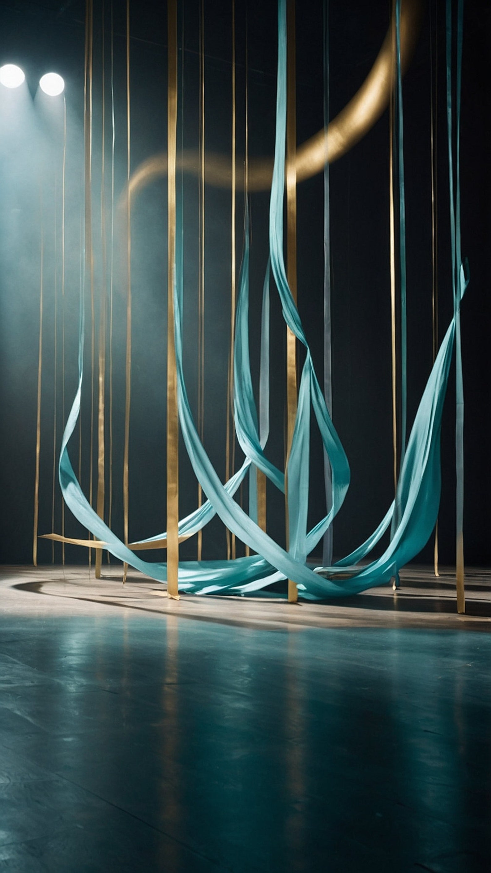 Luxurious Stage Backdrops With Floating Ribbons, Elegant Event Design ...