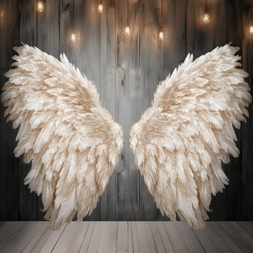 Angel Wings Maternity Digital Backdrop Overlays, Wings Digital ...