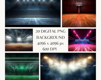 Dynamic Sports Backdrops for Photoshop — Perfect for Athlete Portraits, Team Photos & More! Football,Baseball,Volleyball,Soccer Backdrops