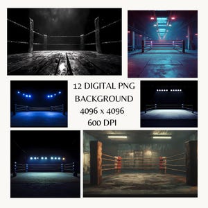 Bakgrund för boxningsringfotografering, digital bakgrund för sportarena, vintage och modern boxningsringscen för fotograferingar, boxningsbakgrund