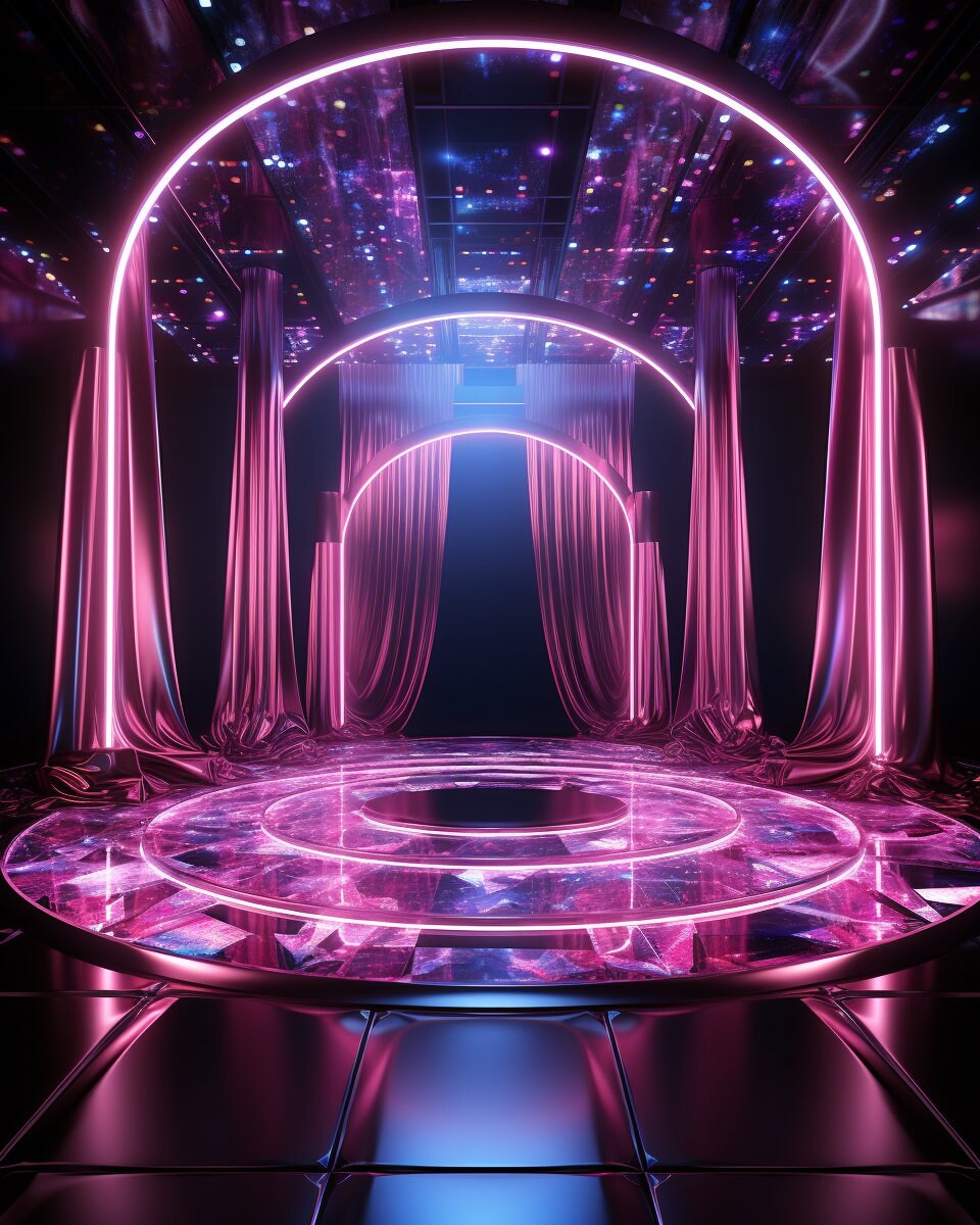 Digital Background Music Club Stage | Colorful Stage Lights, Concert ...