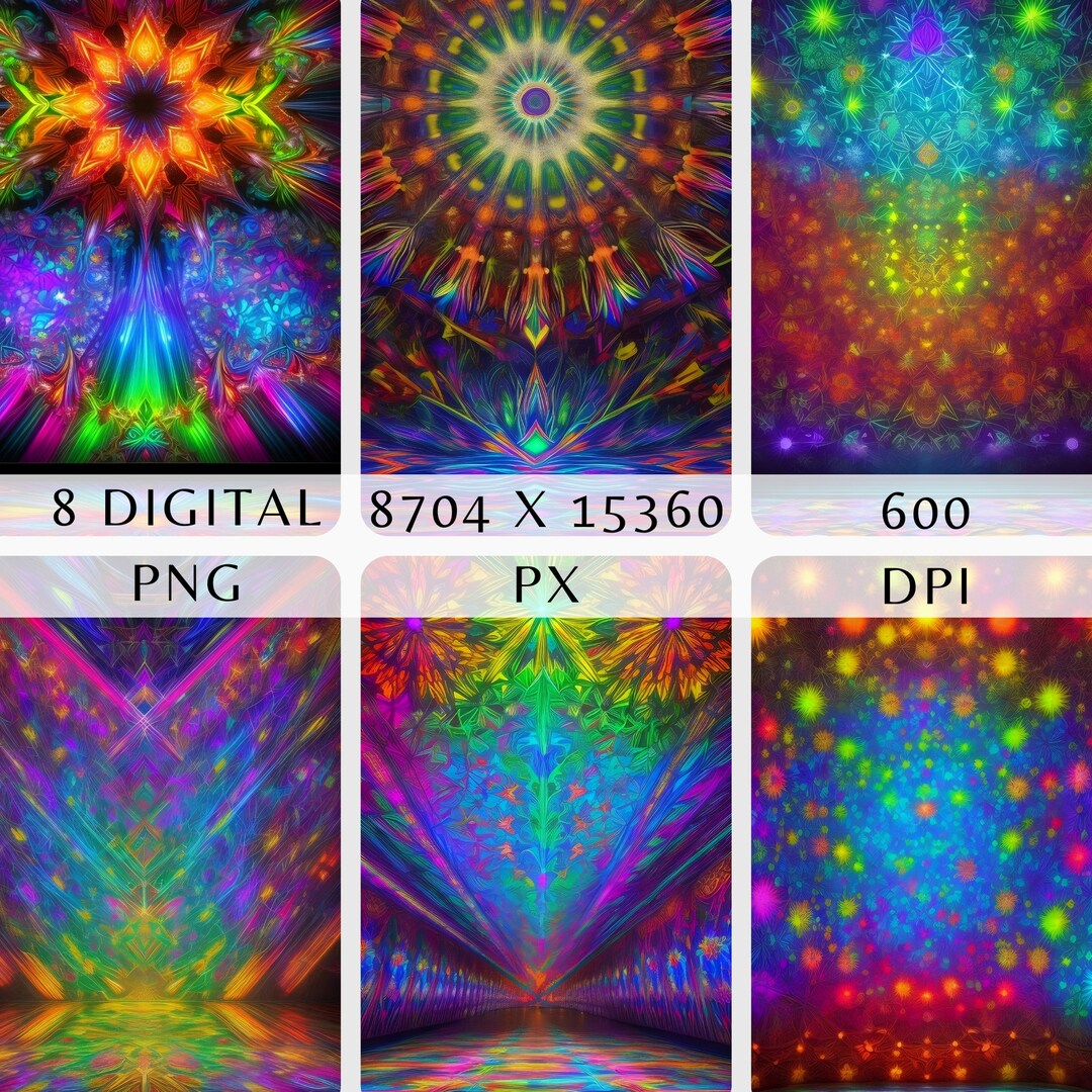 Kaleidoscope Light Effect Digital Backdrop |mesmerizing Photo ...