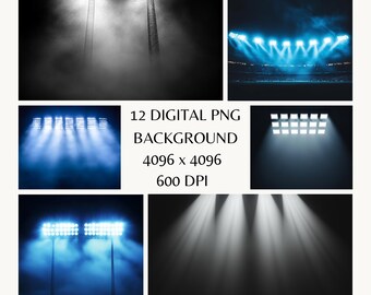 Stadium Lights Backdrop, Sports Arena Night Scene, Football Photography Background, Bright Stadium Spotlight Backdrop, Stadium Lights