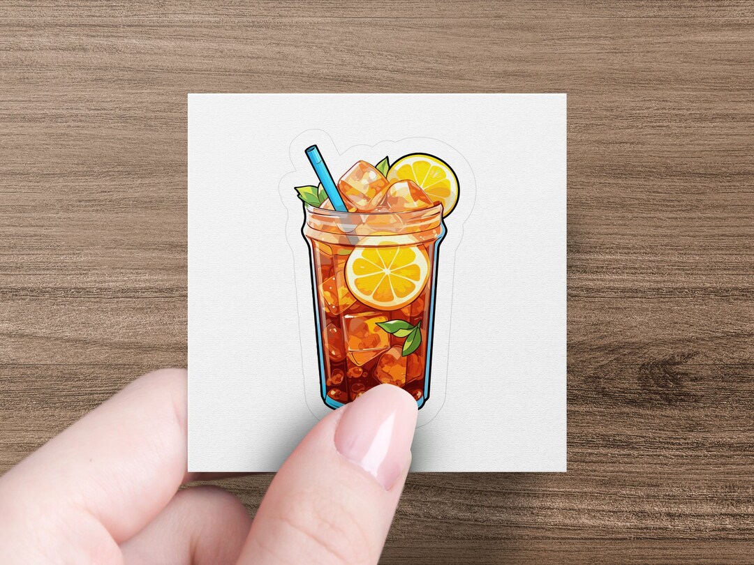 ICE TEA Cute Summer Sticker Funny Ice Tea Sticker Ice Tea - Etsy