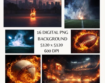 Fire Stadium Backdrop, Intense Sports Arena Background,Flaming Field Photography Backdrop,Epic Fire Stadium Scene Decor,Sports Fire Backdrop