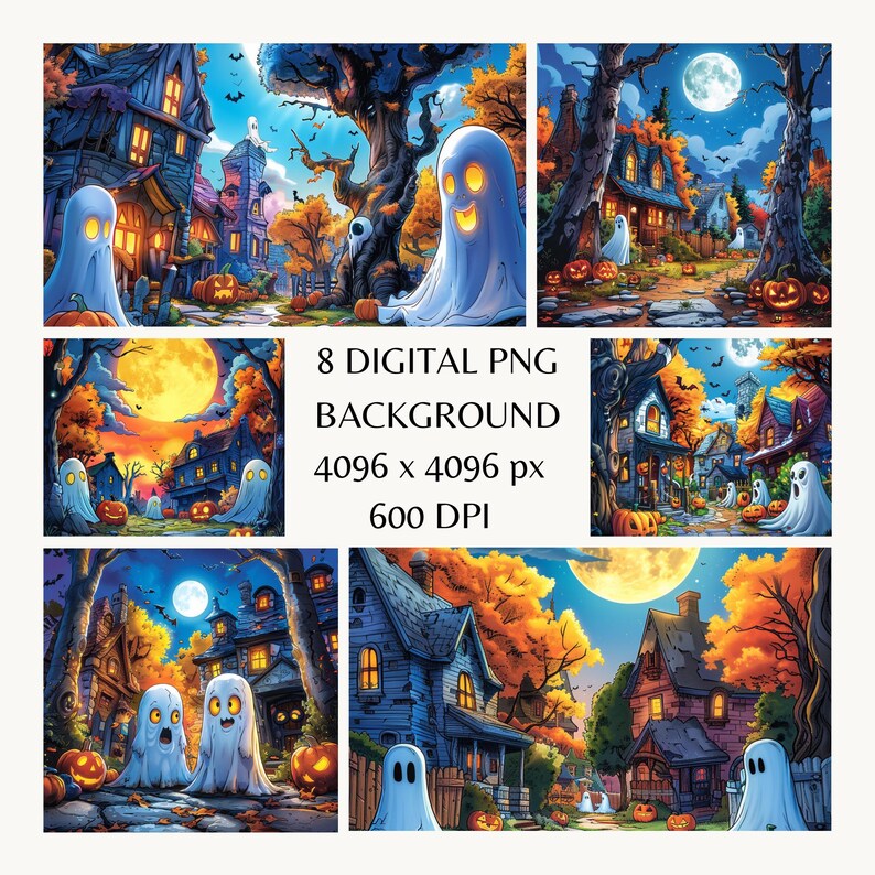 Halloween Background, Cute Kids Halloween Backdrop for Photoshoots