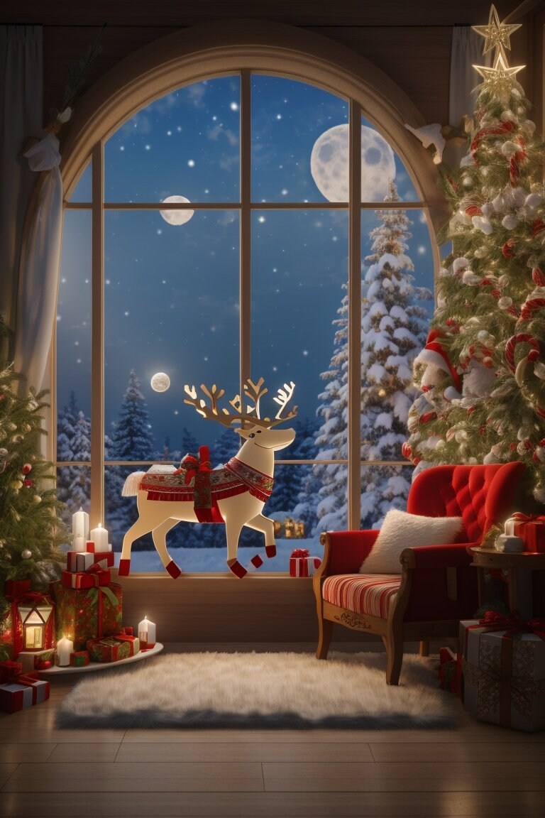 Deck the Halls With Festive Christmas Digital Backgrounds for Photoshop Perfect for Holiday 