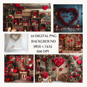 Valentine's Day Backdrop | Romantic Heart-themed Background for Love-themed Photos | Valentine Overlay | Heart Backdrop | February 14