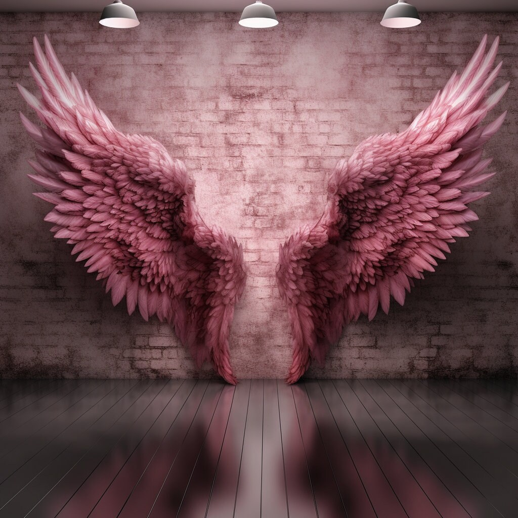 Angel Wings Maternity Digital Backdrop Overlays, Wings Digital ...