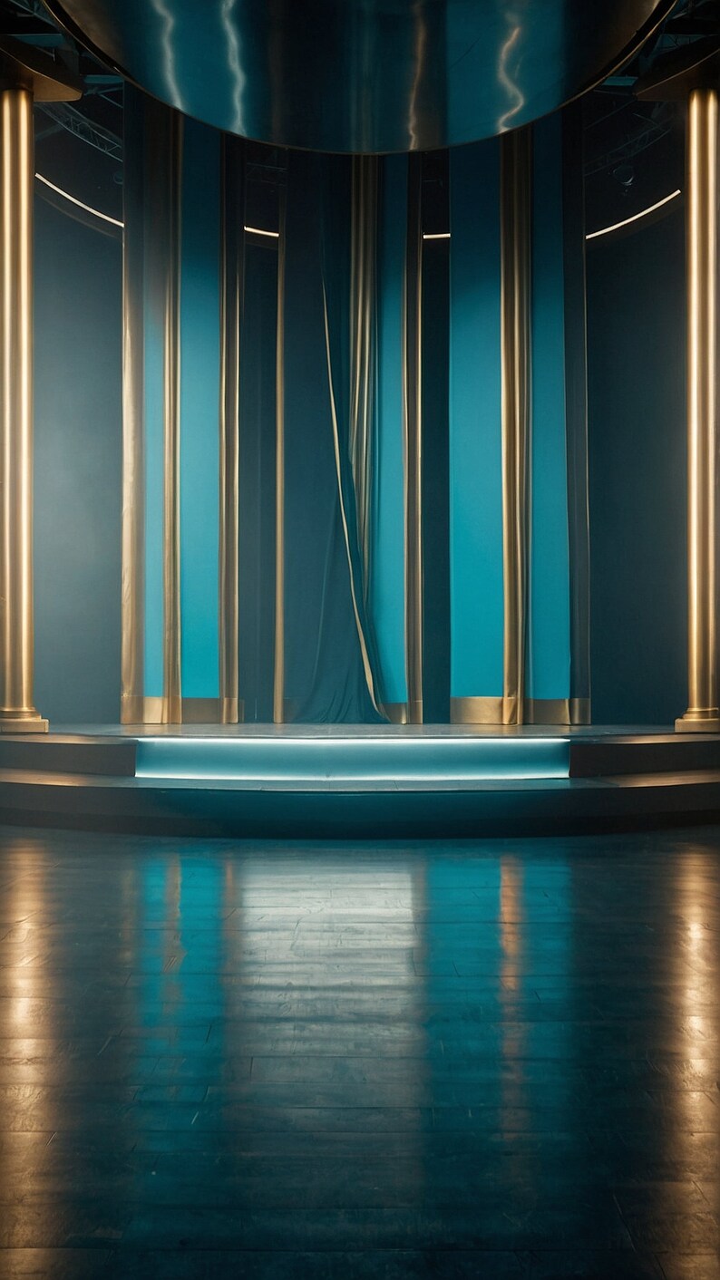Luxurious Stage Backdrops With Floating Ribbons, Elegant Event Design ...