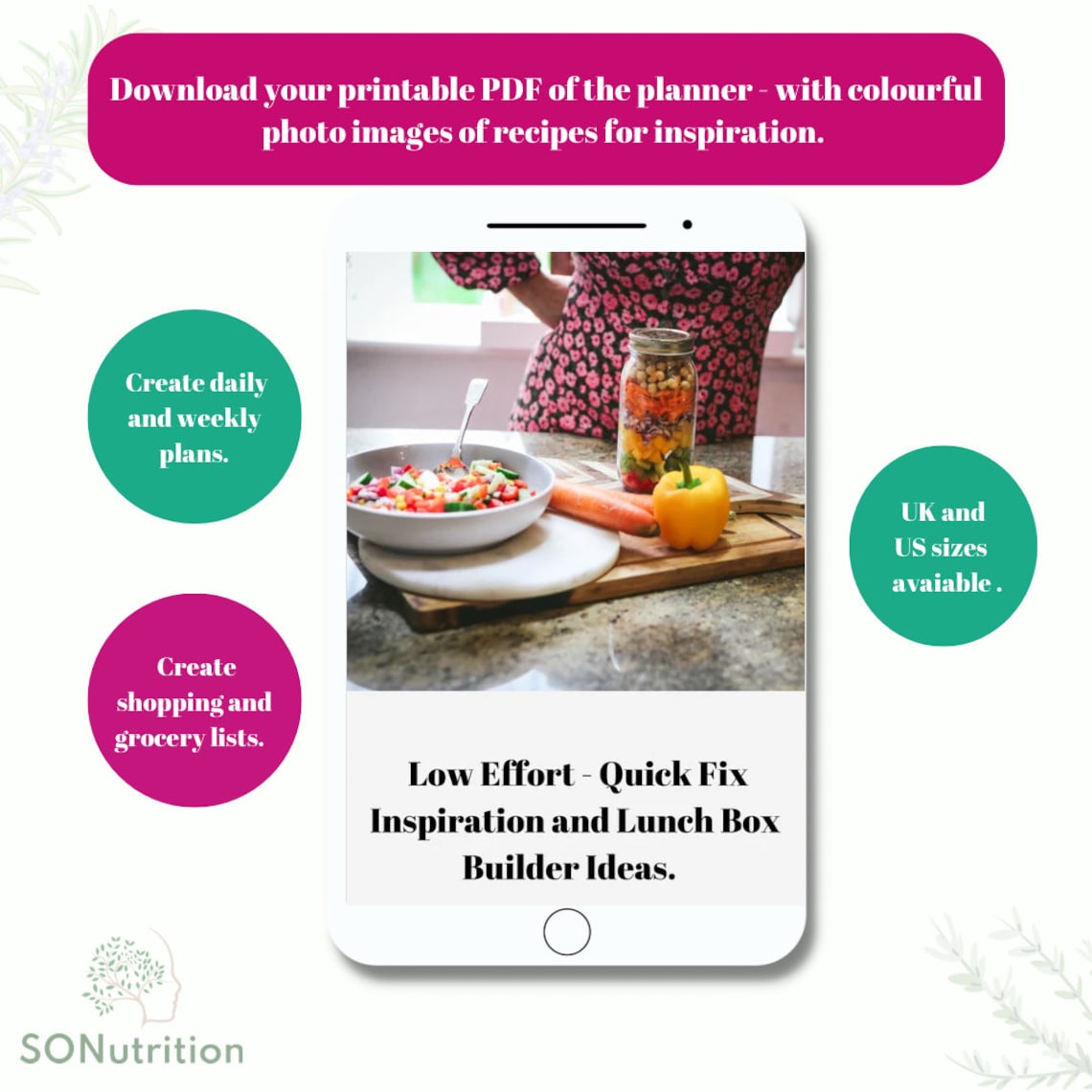 100 ADHD Friendly-recipes, Meal Planner, Menu Planner, ADHD, Recipes