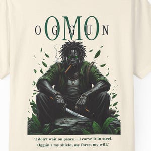 Omo OGUN Shirt ,Afro-Spiritual Tee Gift for Godparent or Devotee ,Orisha Inspired Comfort Colors T-Shirt