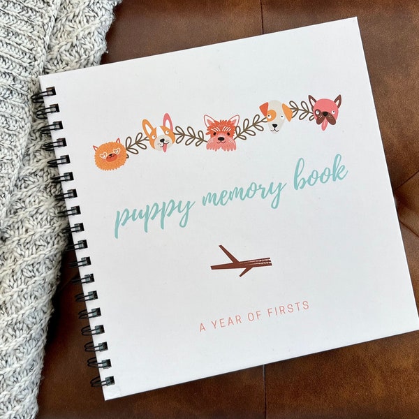 Puppy Memory Book - New Puppy Gift - Dog Mom Gift - Photo book - Keepsake - Scrapbook - Dog Journal - Photo Album - Best Puppy Gift