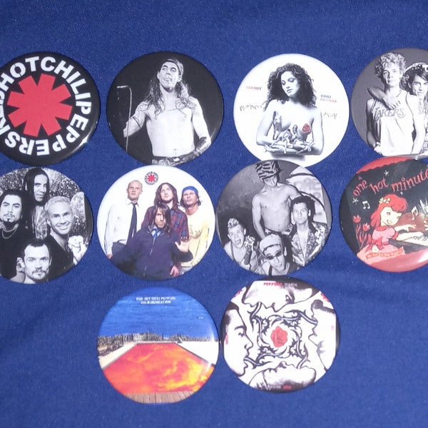 Red Hot Chili Peppers 1 1/2" Pinback Buttons (custom made)