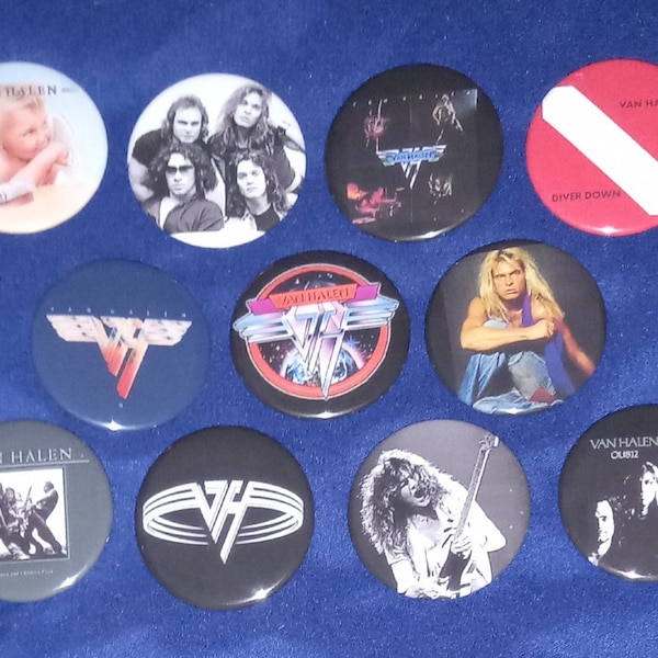 Van Halen 1 1/2" Pinback Buttons (custom made)