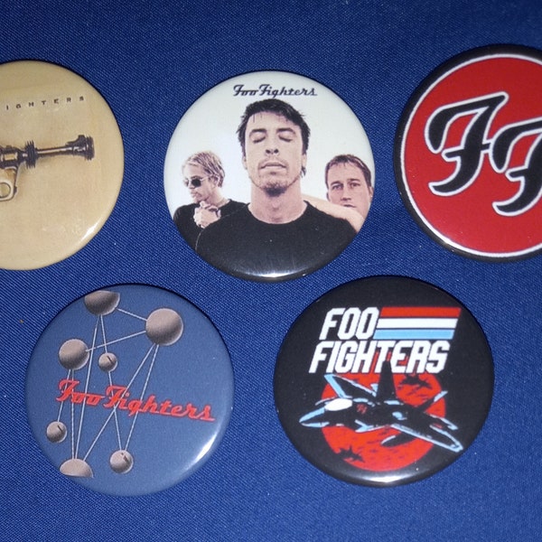 Foo Fighters 1 1/2" Pinback Buttons (custom made)