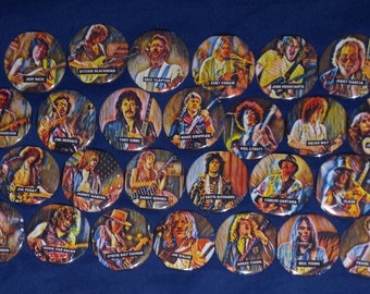 Guitar Icons in Art Form 1 1/2&quot; Pinback Buttons (custom made)