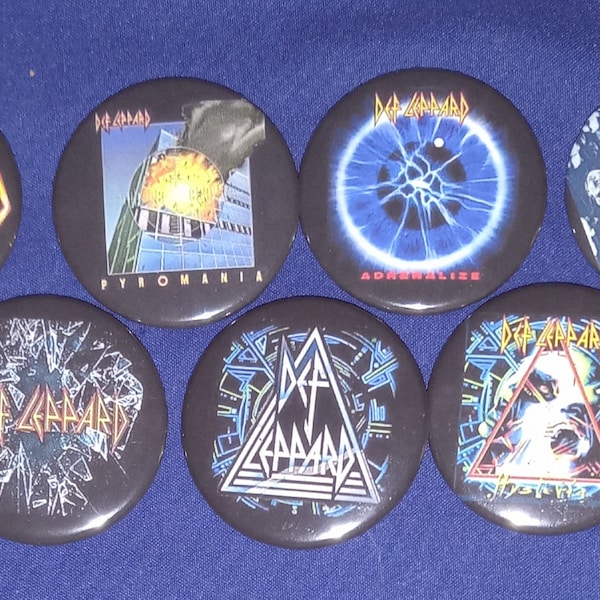 Def Leppard 1 1/2" Pinback Buttons (custom made)