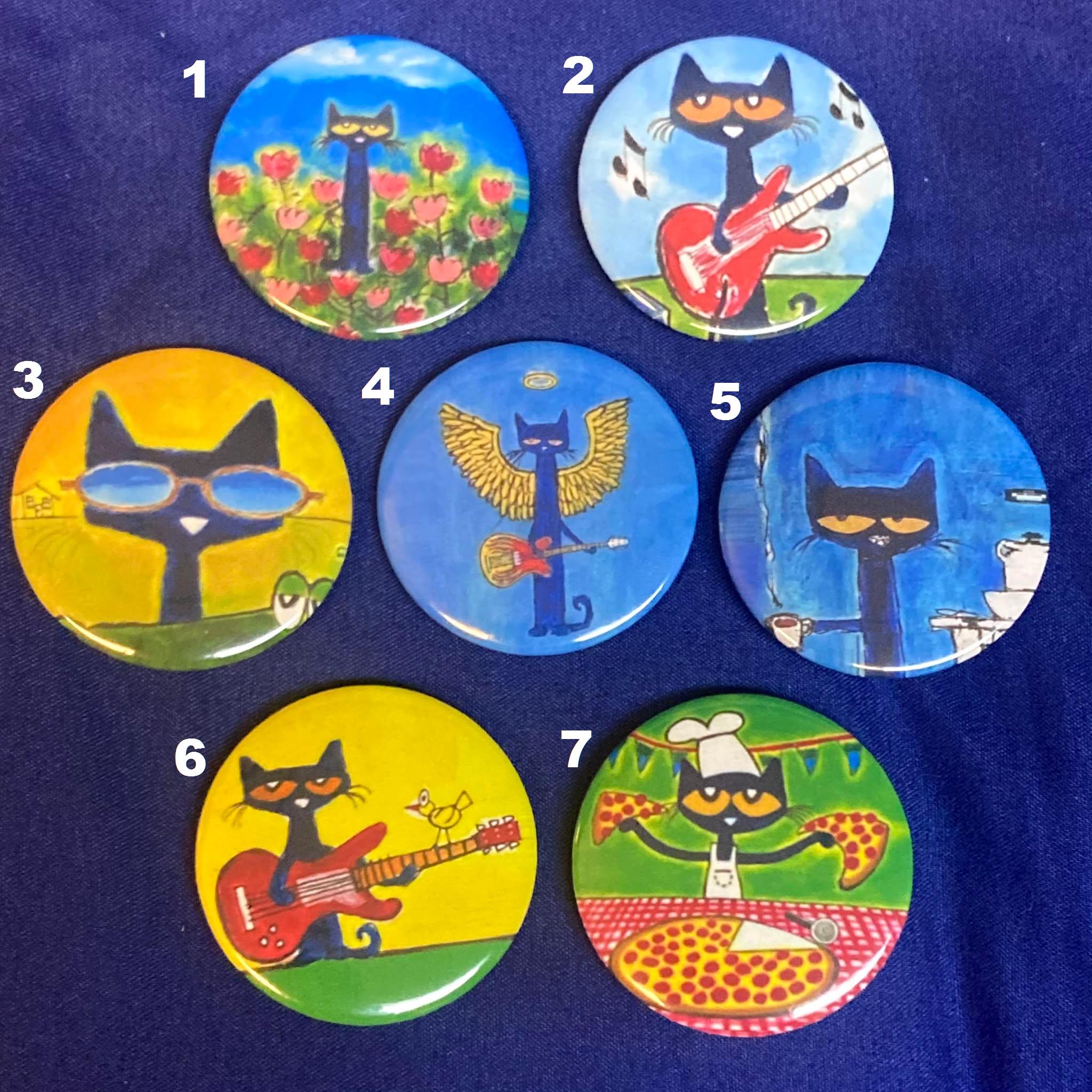Pete The Cat Earrings Or Necklace – Handmade Bottle Cap Jewelry, 7 Designs, Made In USA