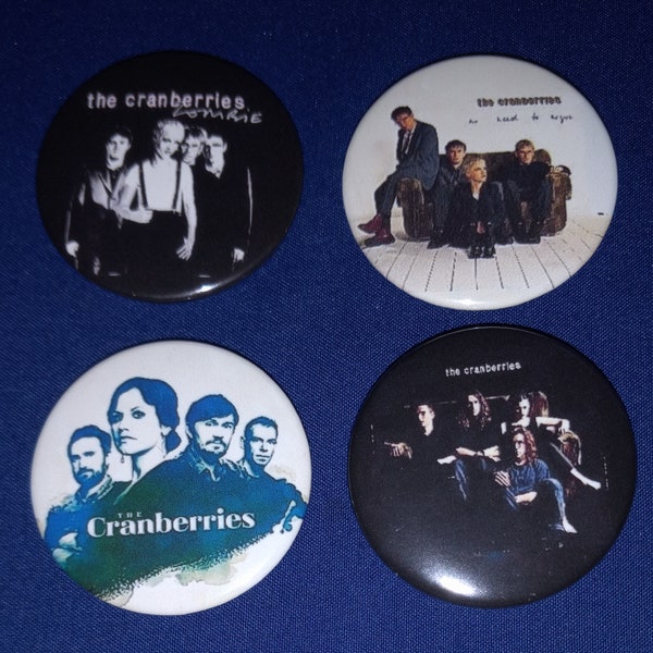 The Cranberries 1 1/2" Pinback Buttons (custom made)