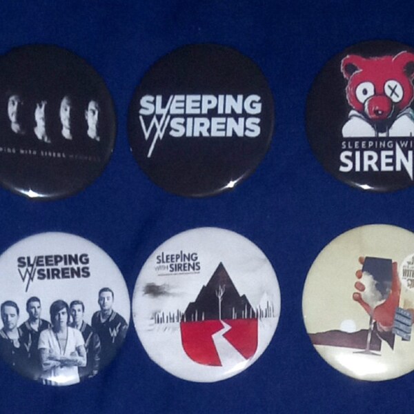 Sleeping With Sirens 1 1/2" Pinback Buttons (custom made)